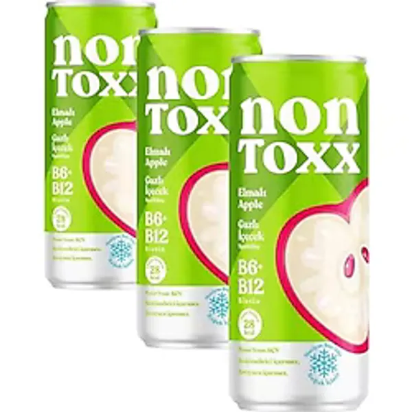 NONTOXX Elmalı Sirkeli Gazlı İçecek 250 ml (3 paketi)