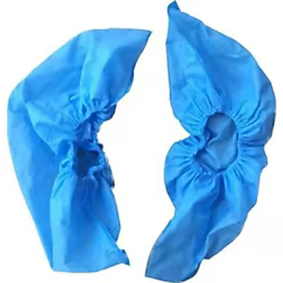 Nonwoven Spunbond Tela Yıkanabilir Mavi Galoş 100 Adet