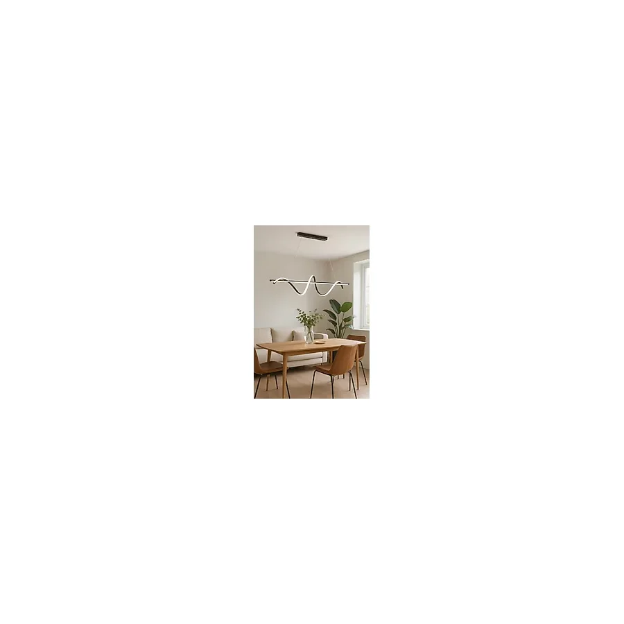 Normadia Modern Beyaz Ledli Saloon Yatak Odası ve Mutfak Masası Takımı - Ahşap - Seçenek 1