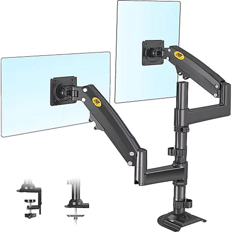North Bayou H180 22-35 inç İki Kollu Amortisörlü Monitör Standı