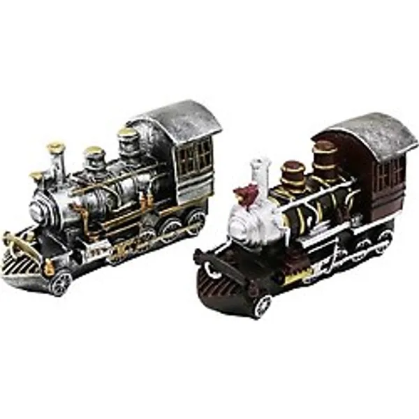 Nostaljik Lokomotiv Tren Tasarımlı Biblo Kumbara - Vintage Görünümlü - Dekoratif