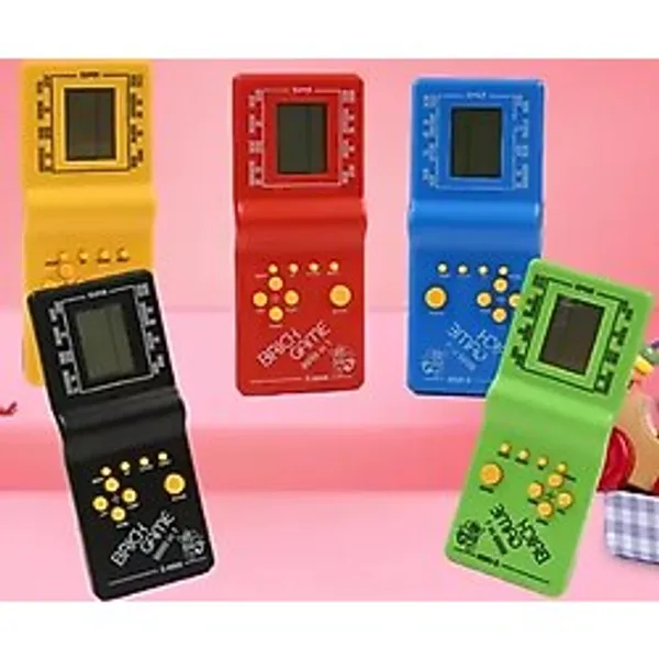 Nostaljik Tetris Oyunu Pilli Karışık Renkli El Atarisi - 1 Adet