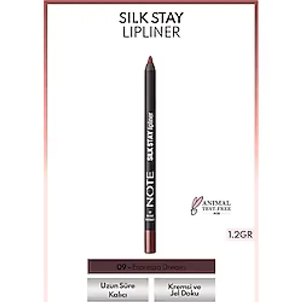 Note Silk Stay Waterproof 09 Espresso Dream Dudak Kalemi