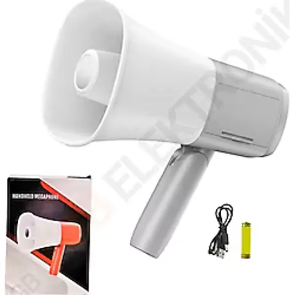 Notel 918L 25 Watt Bluetooth-Usb-Siren-Ses Kayıt Özelikli Dahili Bataryalı Mini El Tipi Megafon