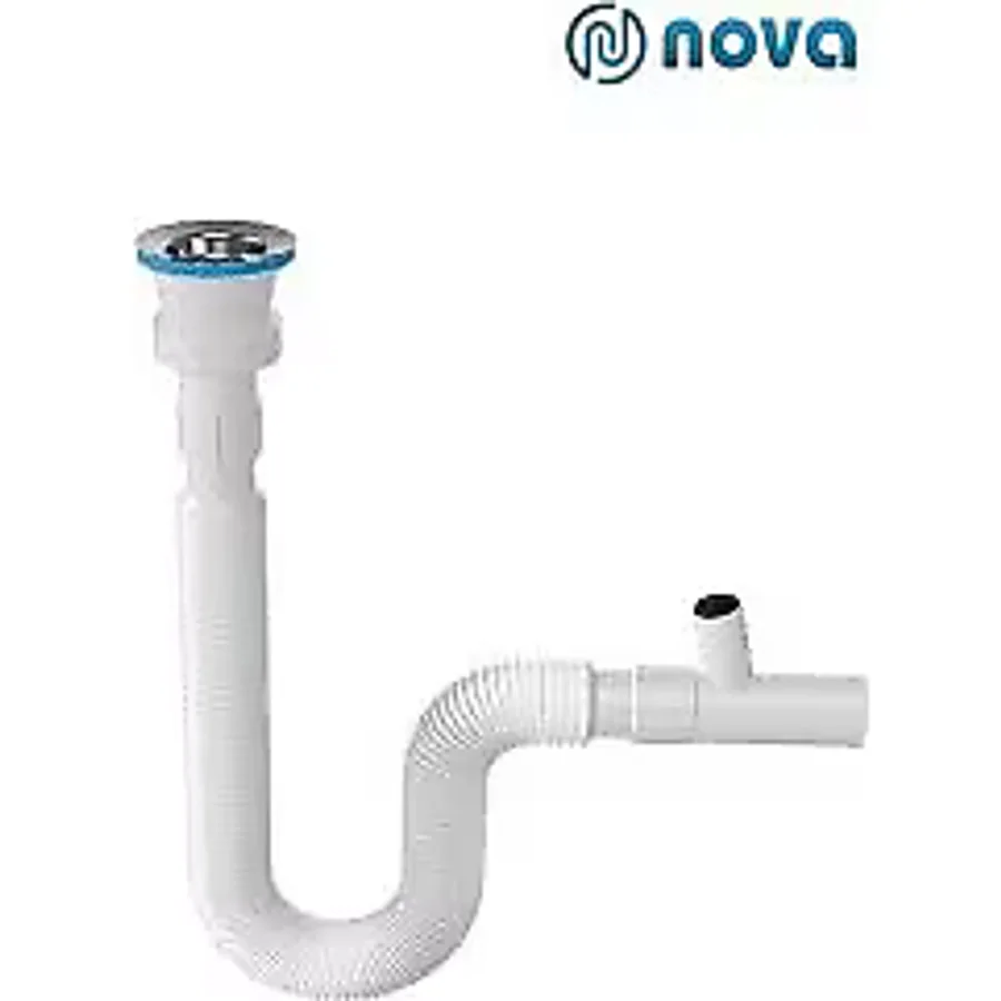 Nova 1 Kalite Körüklü Tahliye Taslı Lavabo Evye Sifonu Depolu Lavabo Evye Gider Borusu