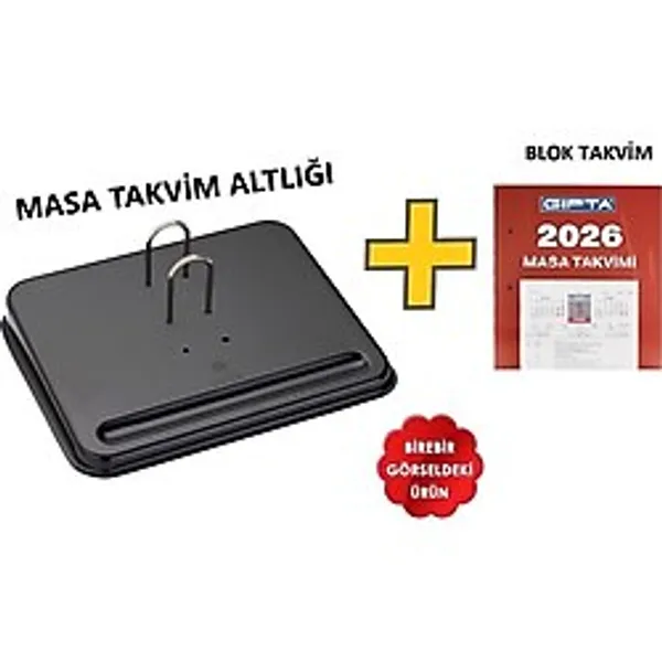 Nova 2027 Masa Takvimi + SİYAH Takvim Altlığı - Siyah