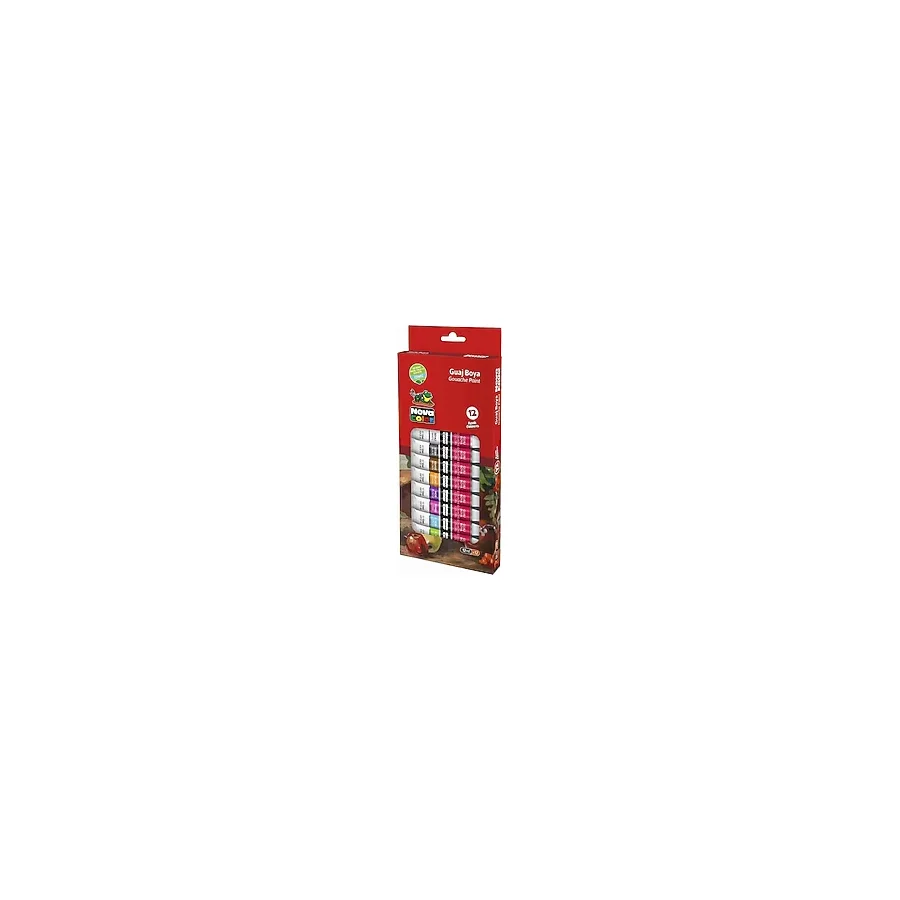 Nova Color 12 ml 12 Renk Tüp Guaj Boya