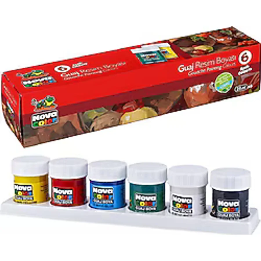 Nova Color 25 ml 6 Renk Guaj Boya