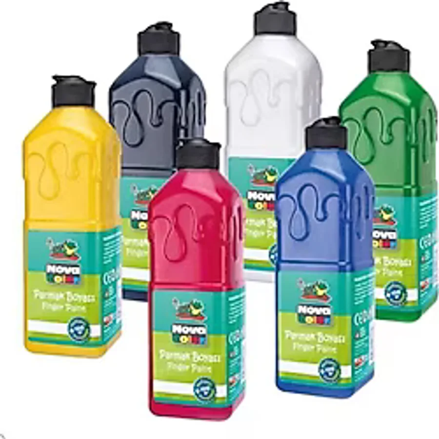 Nova Color Parmak Boyası 6 Renk x 250 gr 1 Set - Çok Renkli - 1 Adet