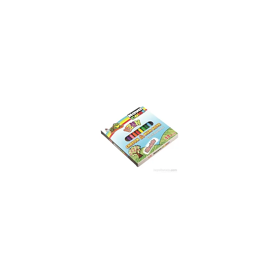 Nova Color Silinebilir Mum Pastel Boya 12 Renkli Set Çocuklar İçin Eğlenceli Boyama