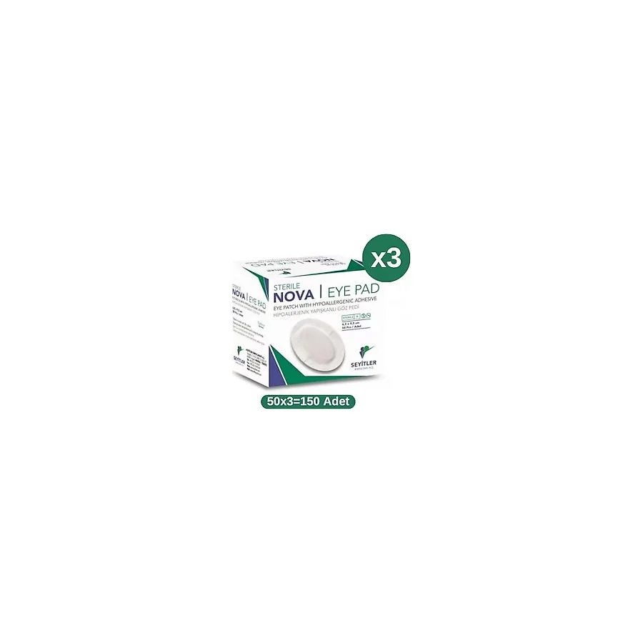 Nova Optik Göz Kapama Bandı - Göz Pedi 6,5 X 9,5 Cm 50 X3 Kutu