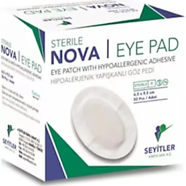 Nova Ped Göz Kapama Bandı - Göz Pedi - 6,5x9,5cm - Yetişkin - 50 Adet
