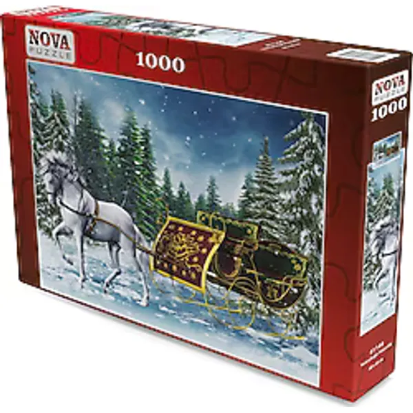 Nova Puzzle Yolculuğa Hazırlık Atlı Kızak Puzzle 1000 Parça 41144