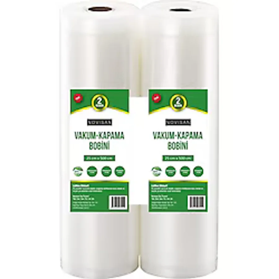 Novisan 2 Ad 25x500cm Vakum Poşeti Bobini Tırtıklı