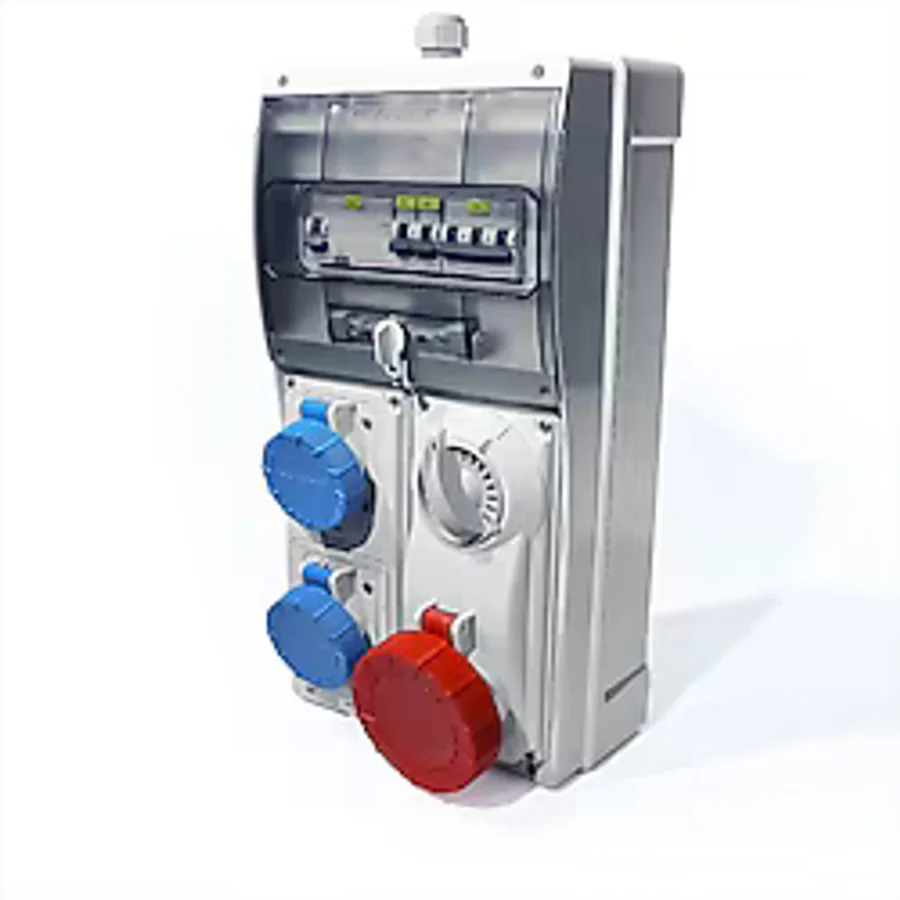 Novsen IP66 Kombinasyon Panosu 2 Ad. 3X16A, 1 Ad. 5X32A Kilitli P.