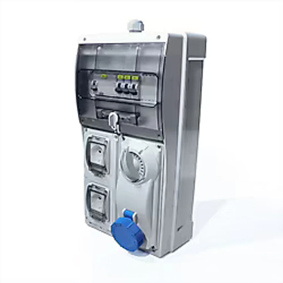 Novsen IP66 Kombinasyon Panosu 2 Ad. Schuko 16A, 1 Ad. 3X16A Kilitli P.