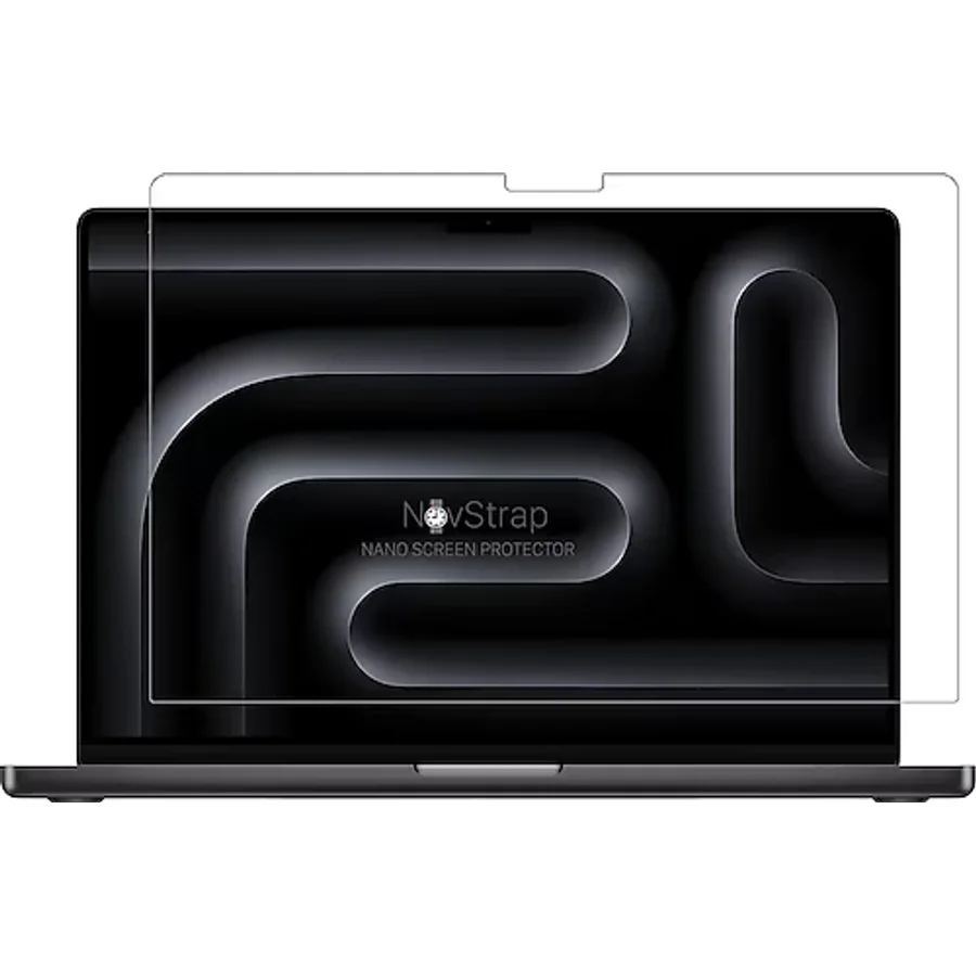 NovStrap Apple Macbook Pro M3 16 inç A2991 ile Uyumlu Ekran Koruyucu Parlak Nano Film