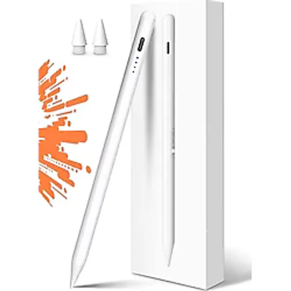 NovStrap iPad ile Uyumlu Stylus Kalem Tablet Kalemi,iPad Pro 11/13 inç M4,iPad Air 11/13 inç M2,iPad 11/10/9/8/7 10.2,iPad Air 5/4 10.9,iPad Pro 12.9,iPad Mini 6/5 için Eğim Sensörlü Avuç İçi Reddi