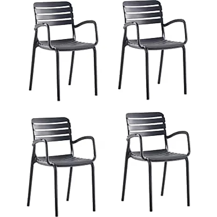 Novussi Notte Sandalye 4'lü Paket - Antrasit