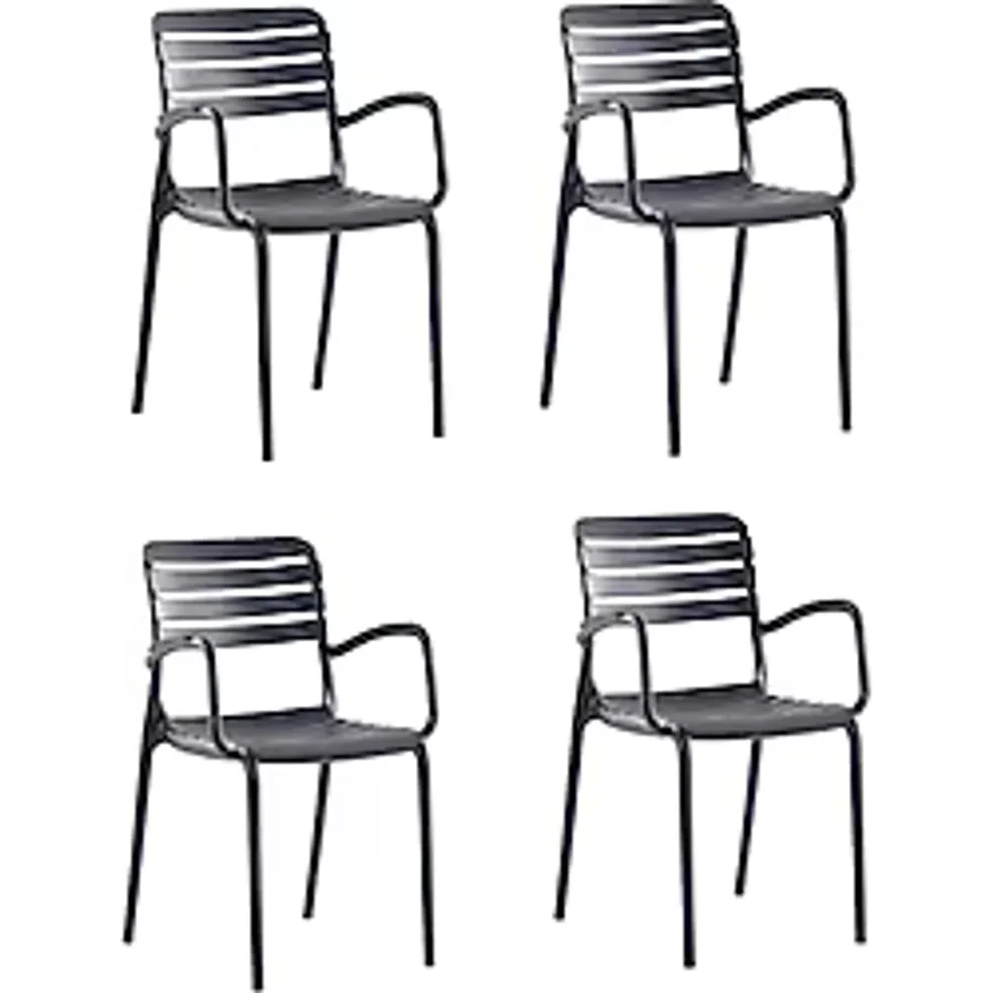 Novussi Notte Sandalye 4'lü Paket - Antrasit