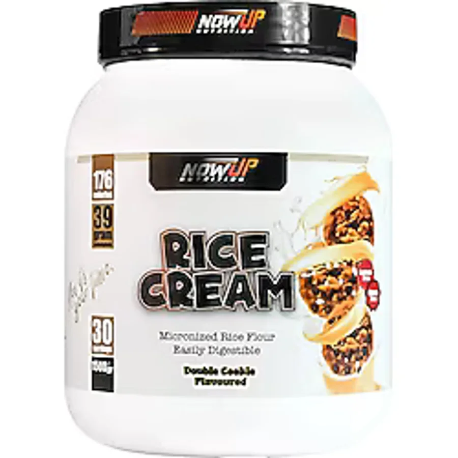 Nowup Nutrition Rice Cream Double Cookie 1500 g - Kurabiye Aromalı, Hızlı Enerji Kaynağı