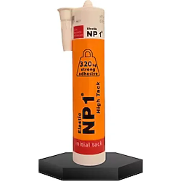 NP1 High Tack Beyaz Güçlü Silikon Korniş Dış Cephe Montaj Yapıştırıcı 320 kg Suya Dayanıklı Tüp ile Hızlı Montaj 290 ml