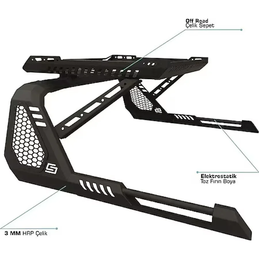Ns Nilser Auto Parts Mitsubishi L200 4 Sepetli Çelik Roll Bar 2011-2015