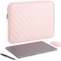 NS reliable Notebook Laptop Macbook Çantası Suni Deri 13"-13.6" Inç - 800-düz Açık Pembe