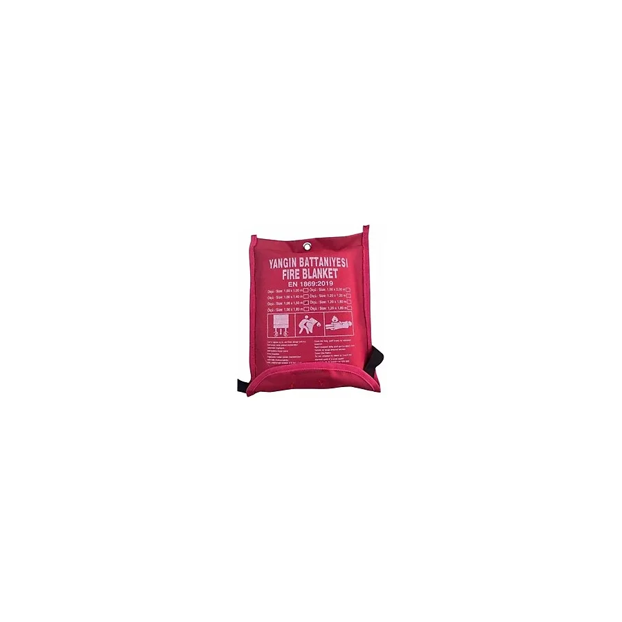 Nsc 100X100 Yangın Battaniyesi 1 kg Yanmaz Özellikli Pratik Güvenlik Ekipmanı Türkiye Menşeli