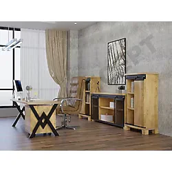 Ntconcept Venüs Doğal Ahşap Ofis ve Çalışma Odası Takımı