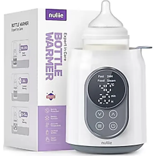 Nuliie 6'sı 1 Arada Elektrikli Biberon Isıtıcı, Akıllı Sıcaklık Kontrolü ve Otomatik Kapanma