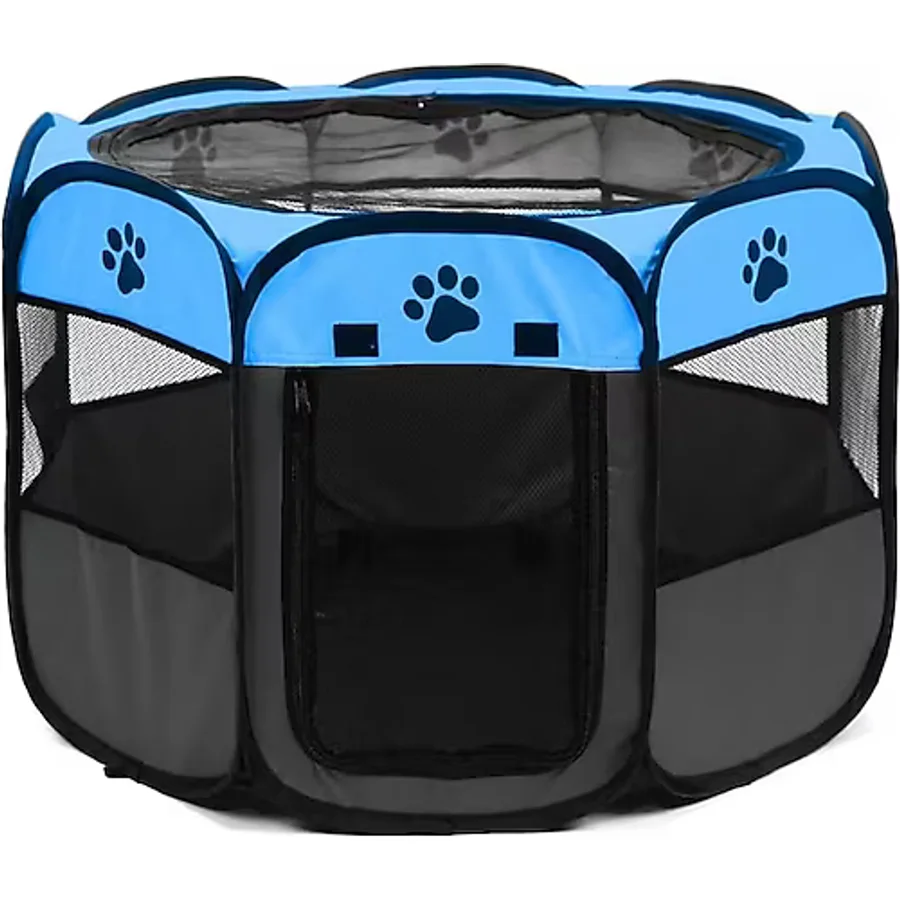 Nunbell Pet Tent Köpek Oyun Alanı 90 x 90 x 60 cm Mavi