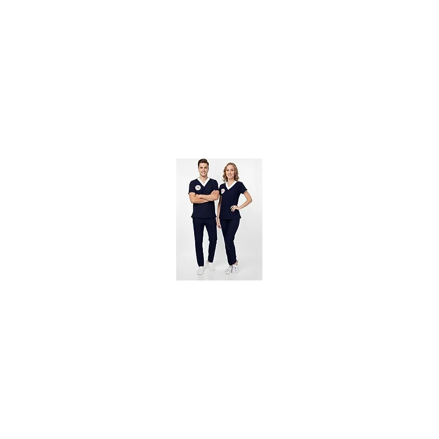 Nur Medikal Giyim Unisex Lacivert Sorumlu Hemşire Scrubs Üniforma Takım Patriot Blue(Sağlık Bakanlığı Yeni Yön. Uygun) - 2XL