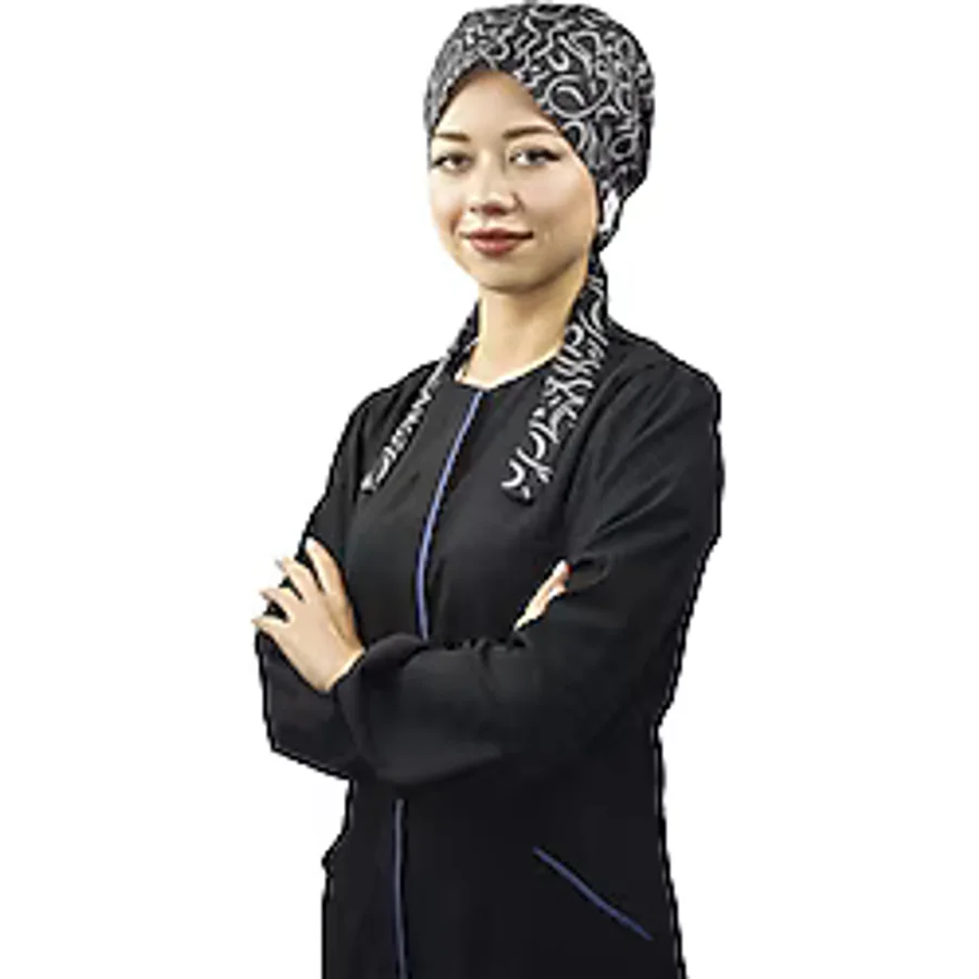 Nur Ortopedi Kadın Tesettür Siyah Dalgalar Doktor Hemşire Hastane Aşçı Cerrahi Bonesi