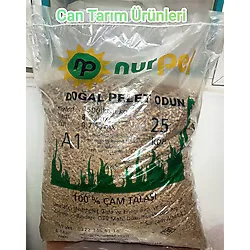 NUR PELET %100 Çam Peleti 6mm Dumansız Çam Kokulu Yüksek Isı Değerli Çam Pelet 5 Kg