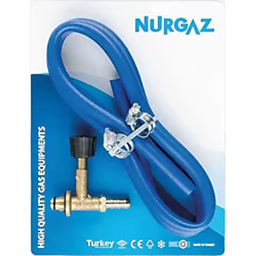 Nurgaz Geçme Musluk Ve Hortum Set