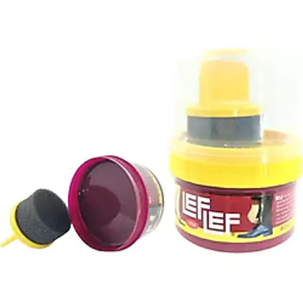 NuriLeflef Deri Cilalı Ayakkabı Boyası, Pratik Sünger Aplikatörlü Krem Boya, 50 Ml (Bordo)