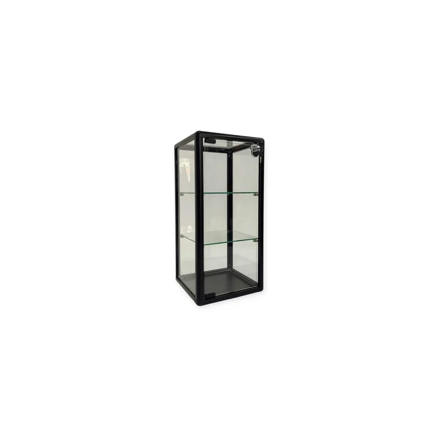 Nurline Cam Vitrin Gümüşlük Büfe Kitaplık Camlı Koleksiyon Vitrini -detolf Cam Vitrin-teşhirvitrini 64x30 b