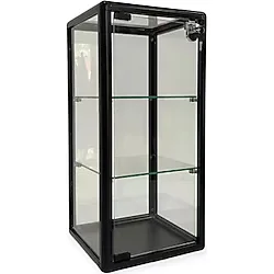 Nurline Cam Vitrin Gümüşlük Büfe Kitaplık Camlı Koleksiyon Vitrini -detolf Cam Vitrin-teşhirvitrini 64x30 b