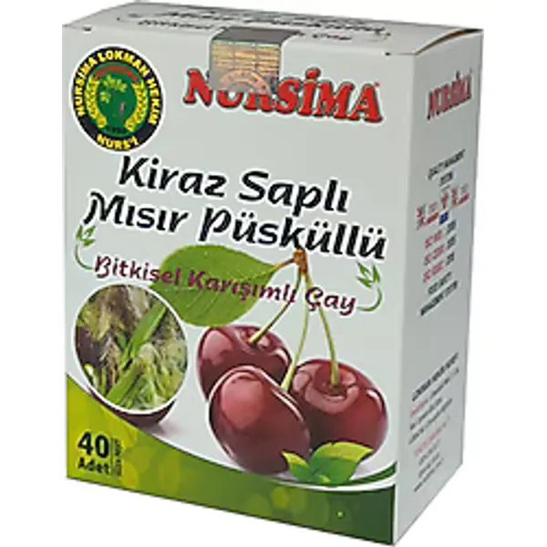 Nursima Kiraz Saplı Mısır Püsküllü Bitkisel Karışımlı Çay 40'lı