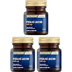 Nutraxin Folic Acid 400 mcg 100 Tablet 3'lü