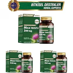 Nutraxin Milk Thistle 200 mg 60 Tablet 3'lü