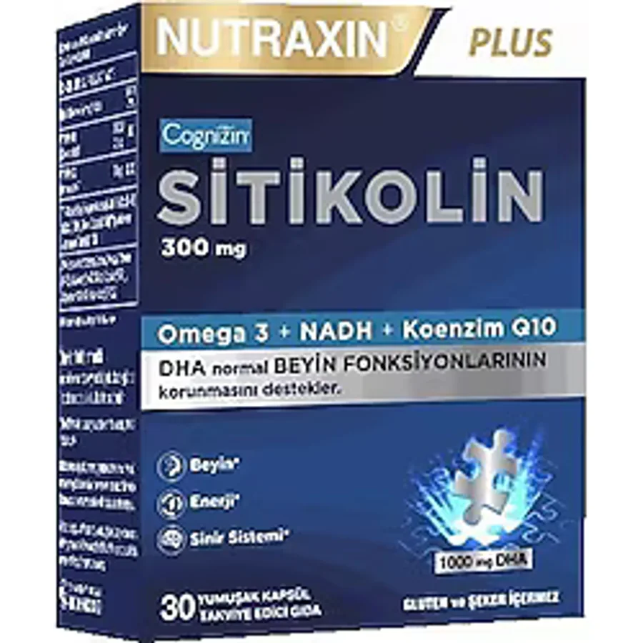 Nutraxin Plus Sitikolin 300 mg 30 Kapsül