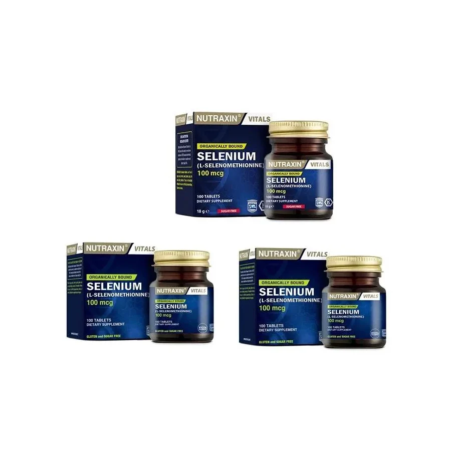 Nutraxin Selenium 100 mcg 100 Tablet 3'lü