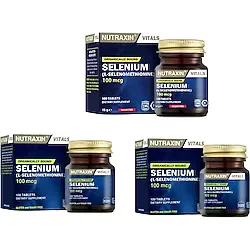 Nutraxin Selenium 100 mcg 100 Tablet 3'lü