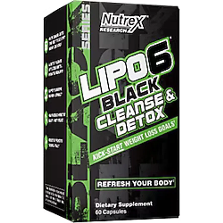 Nutrex Lipo-6 Black Cleanse & Detox 60 Capsul Usa Version