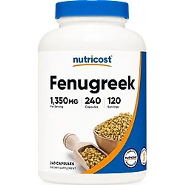 Nutricost Fenugreek(Çemen Tozu) Seed 1350MG 240 Capsules - Gluten Free, Non-Gmo - 240 KAPSÜL