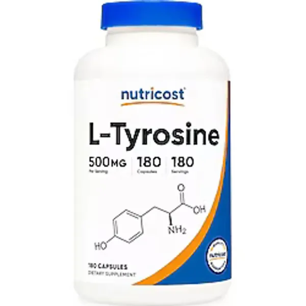 Nutricost L-Tyrosine 500 Mg 180 Kapsül - L-Tirozin Amino Asit