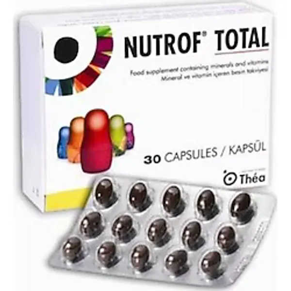 Nutrof Total 30 Kapsül 2 Adet Mineral ve Vitamin İçeren Besin Takviyesi - 1