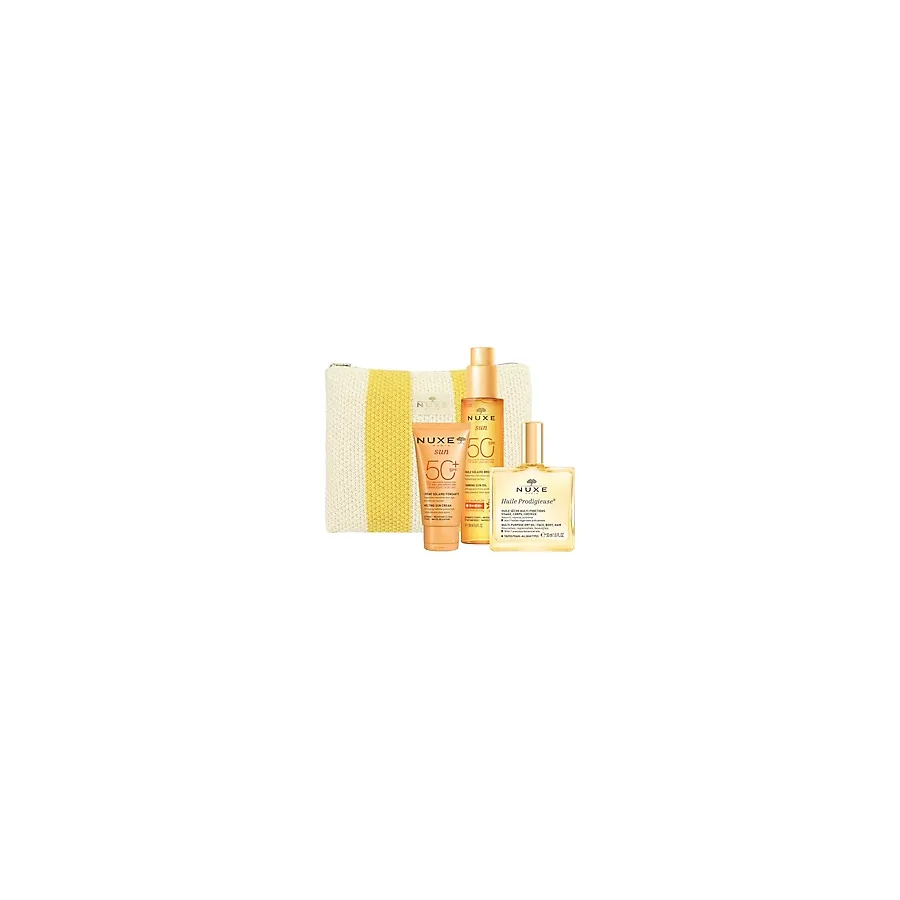 Nuxe Güneş Bakım Seti - Bronzlaştırıcı Güneş Yağı Spf50 150 Ml + Güneş Kremi Spf50 + Kuru Yağ 50 Ml